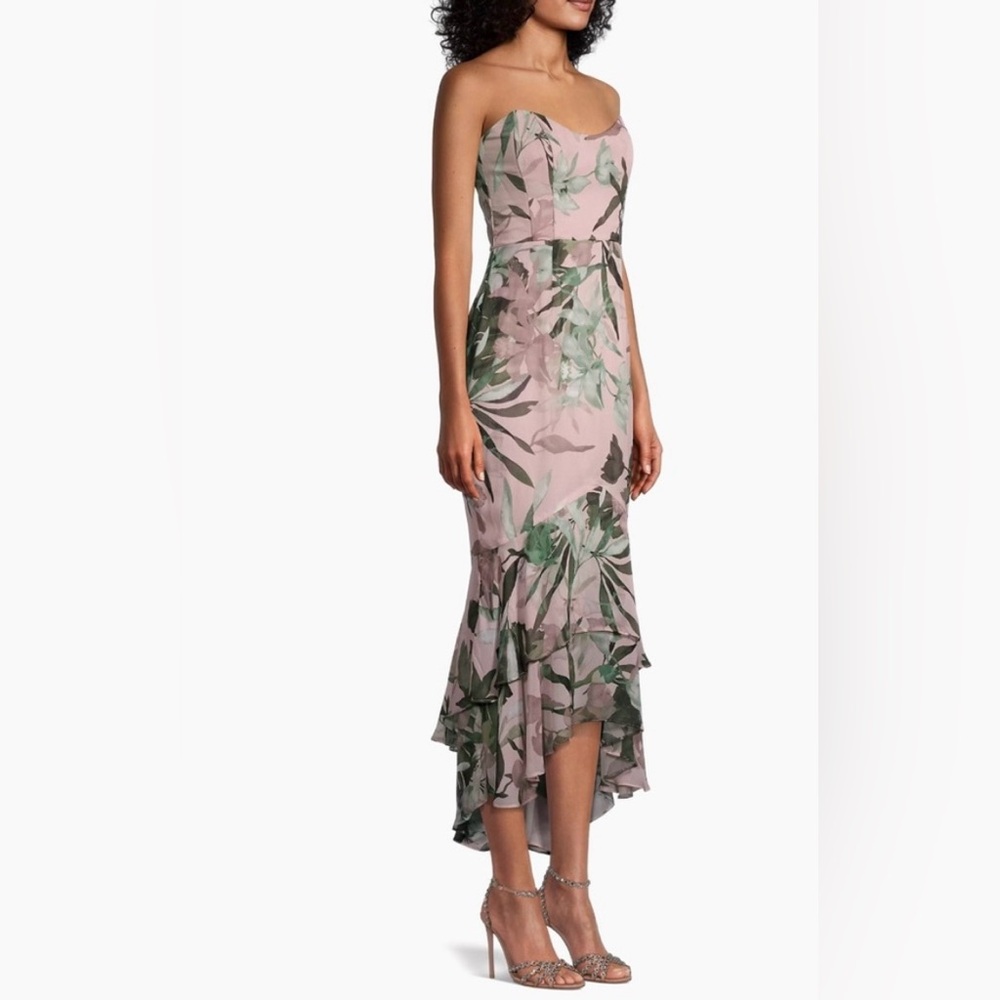 NWT Katie May Cece strapless floral mermaid gown